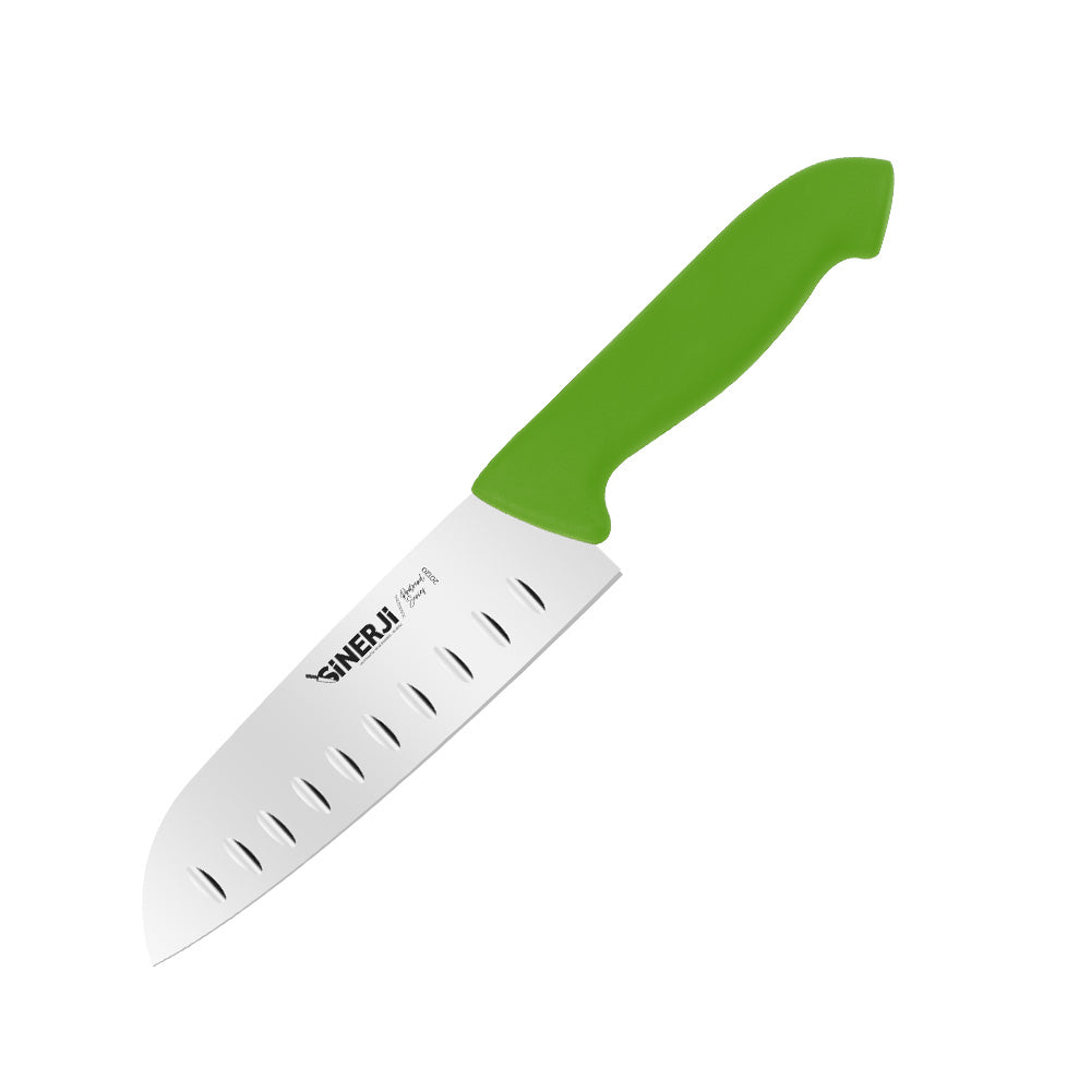 SİNERJİ PROTREND SANTOKU OLUKLU ŞEF BIÇAĞI YEŞİL