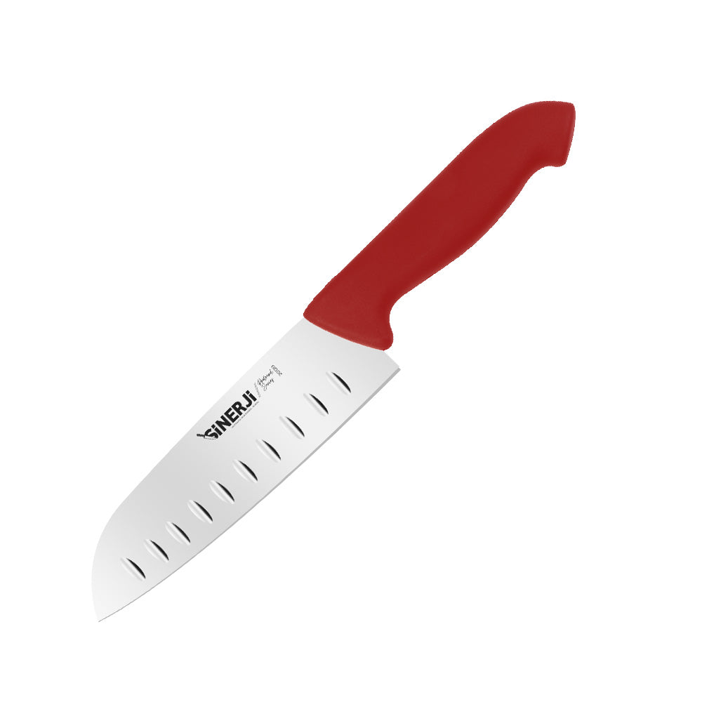SİNERJİ PROTREND SANTOKU OLUKLU ŞEF BIÇAĞI KIRMIZI