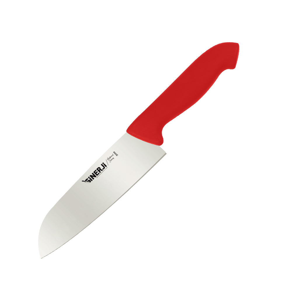 SİNERJİ PROTREND SANTOKU ŞEF BIÇAĞI KIRMIZI 18 CM