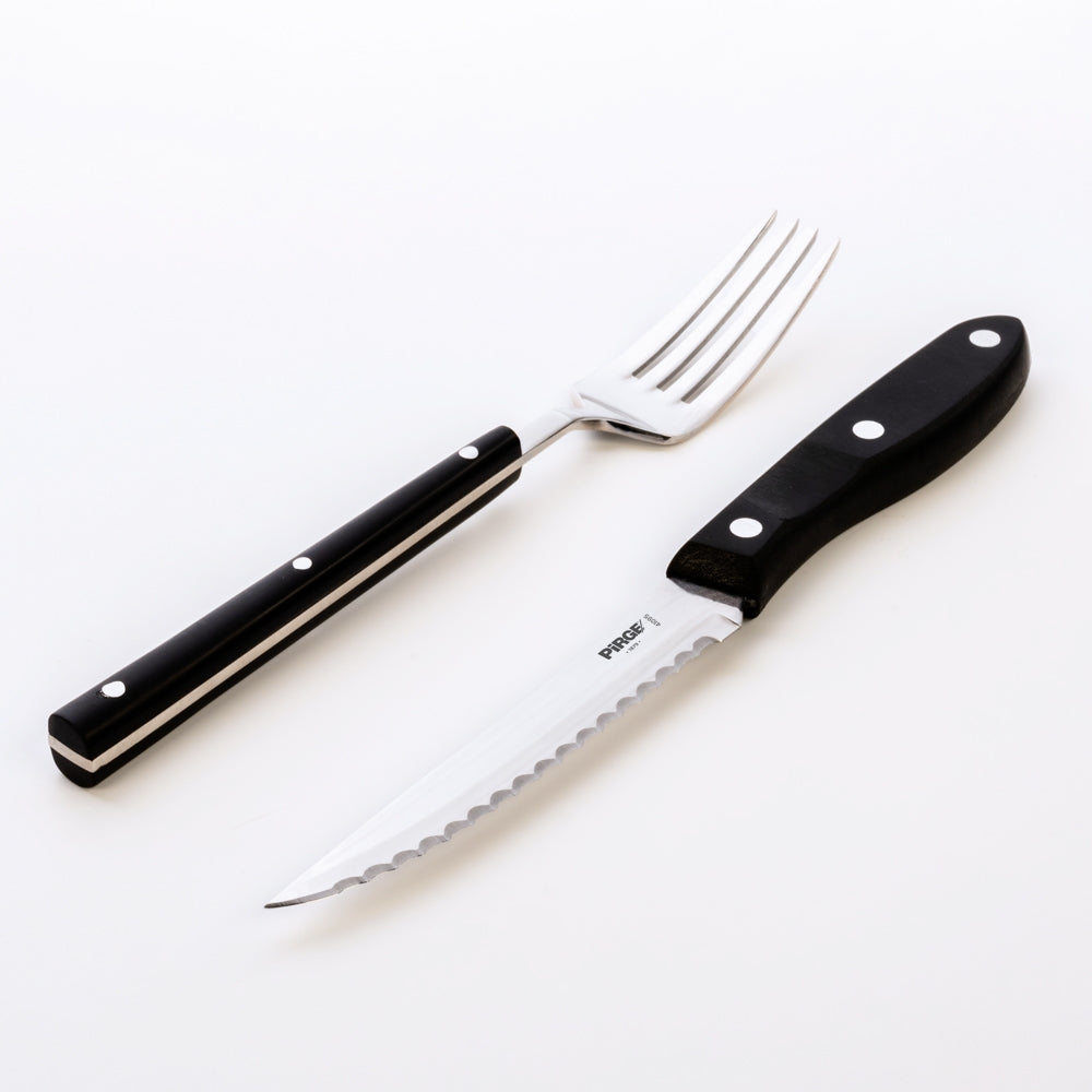 PRG ELITE STEAK / BİFTEK BIÇAĞI & ÇATAL SETİ 12 CM