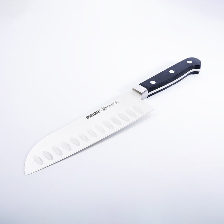 PRG CLASSIC SANTOKU BIÇAĞI OLUKLU 18 CM SİYAH