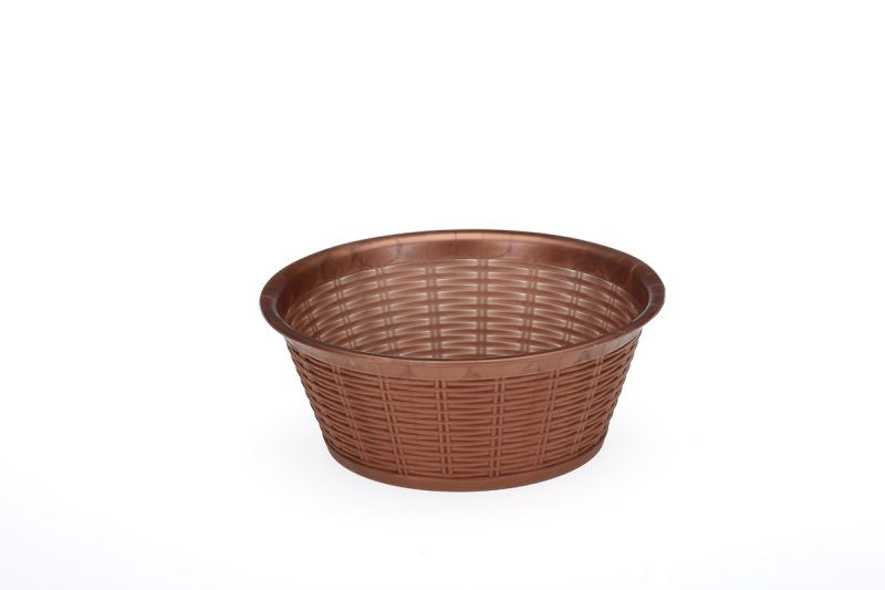 Hasır Desenli Ekmek Sepeti Yuvarlak 19,5 Cm