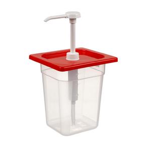 1/6 Kare 176*162*20 Gövde PP+ Kapak PP Kilitli Ketçap&Mayonez Pompalı