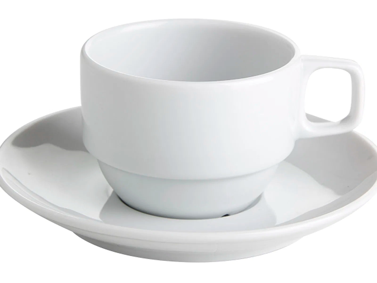 PORLAND BELLA Ağ Çay Fincanı və Nəlbəki 15 sm