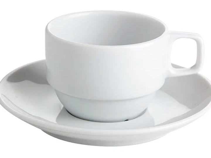 PORLAND BELLA Ağ Qəhvə Fincanı və Nəlbəki 13 sm