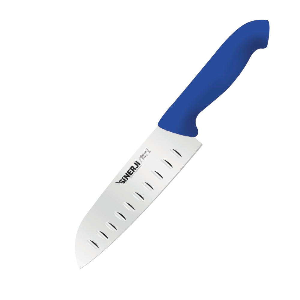 SİNERJİ PROTREND SANTOKU OLUKLU ŞEF BIÇAĞI MAVİ