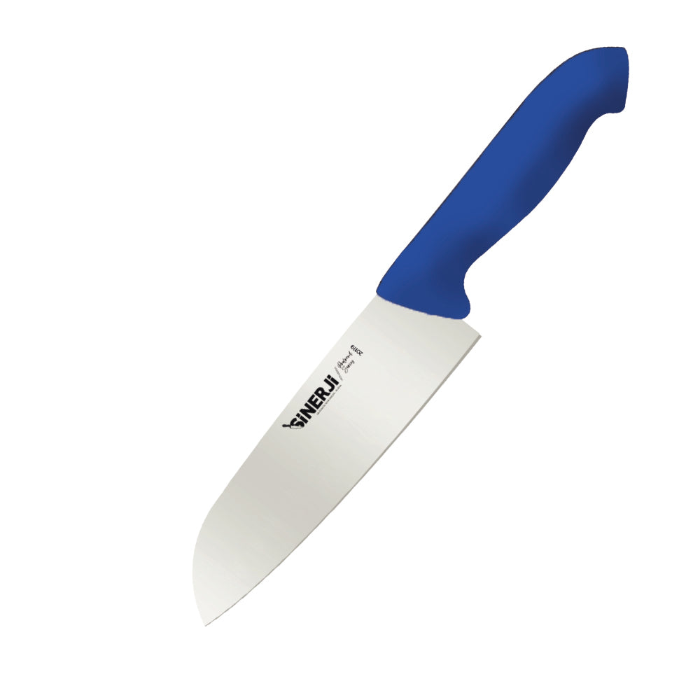 SİNERJİ PROTREND SANTOKU ŞEF BIÇAĞI MAVİ 18 CM