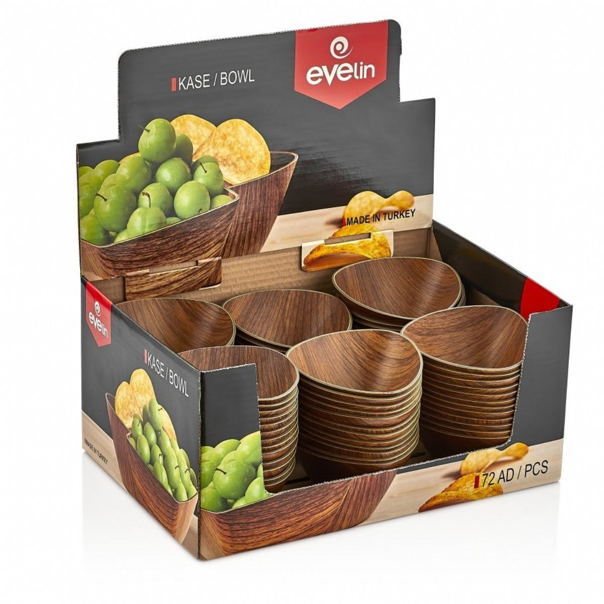 EVELİN SMALL ÜÇGEN KASE 36 Lİ DISPLAYBOX 12X12X5,5 CM