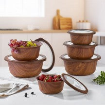 EVELİN YUVARLAK SAKLAMA KABI SET 24,5X24,5X10,5 CM