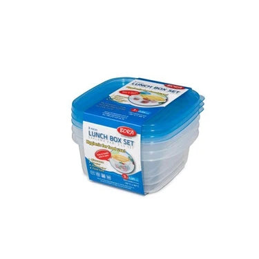 Saklama Kabı Kare Sığ 3'lü Set 0,85lt