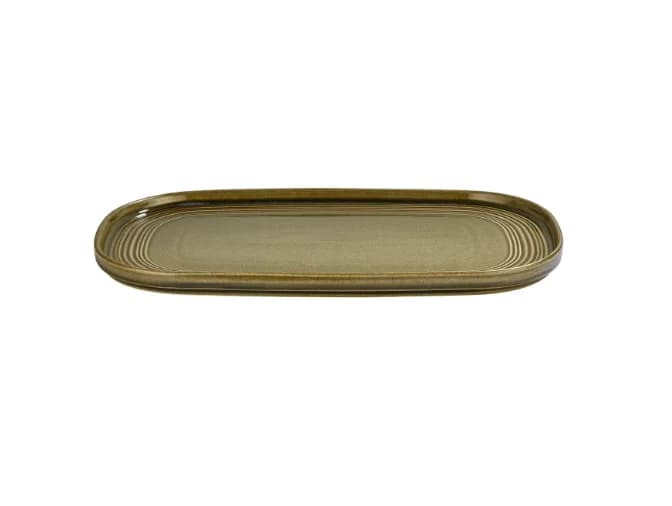 Helix Bamboo Rölyefli 34 cm Oval Tabak 34*23 cm