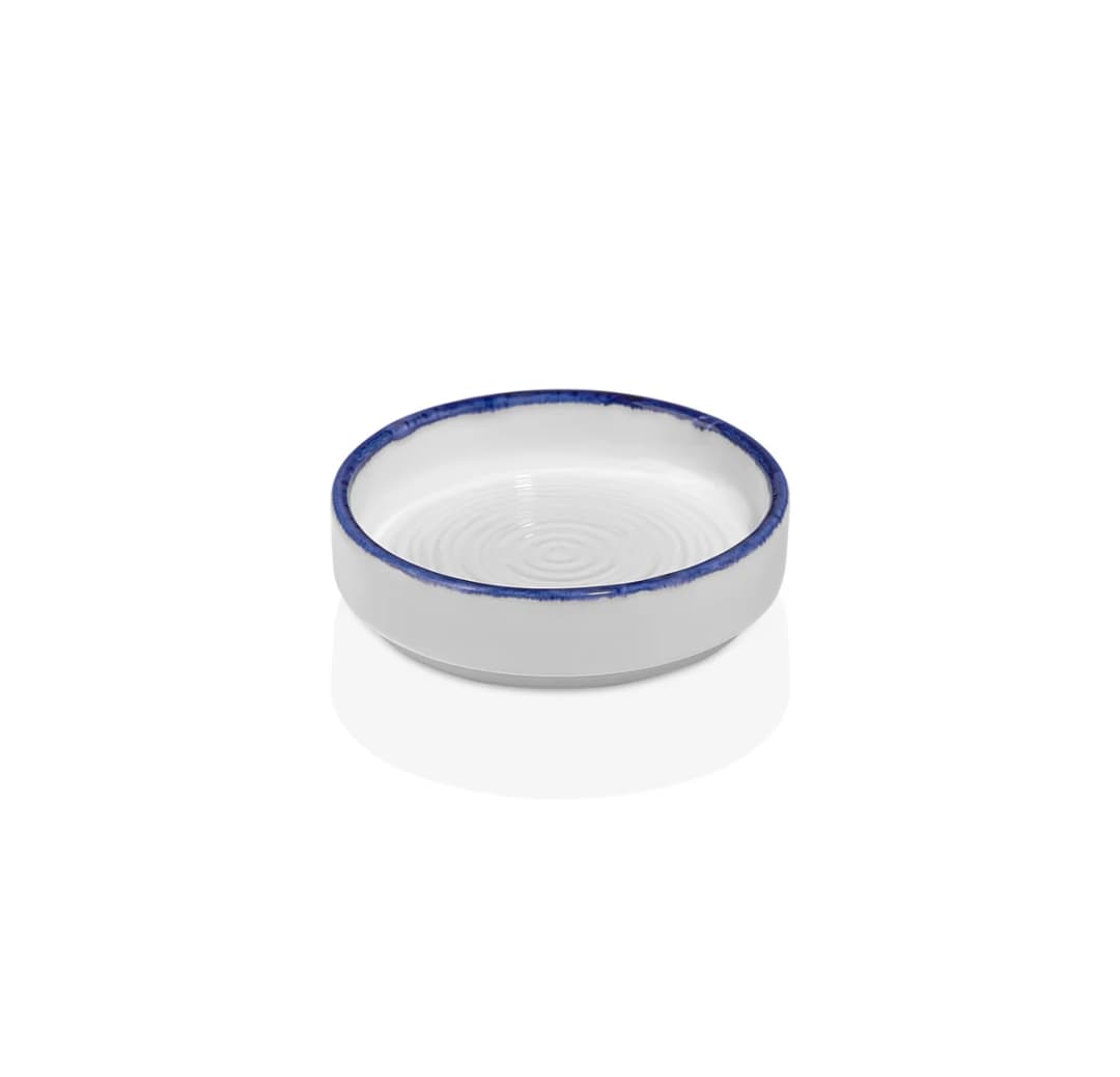 Helix Navy Blue Rölyefli Çukur Tabak 9 cm 70 cc