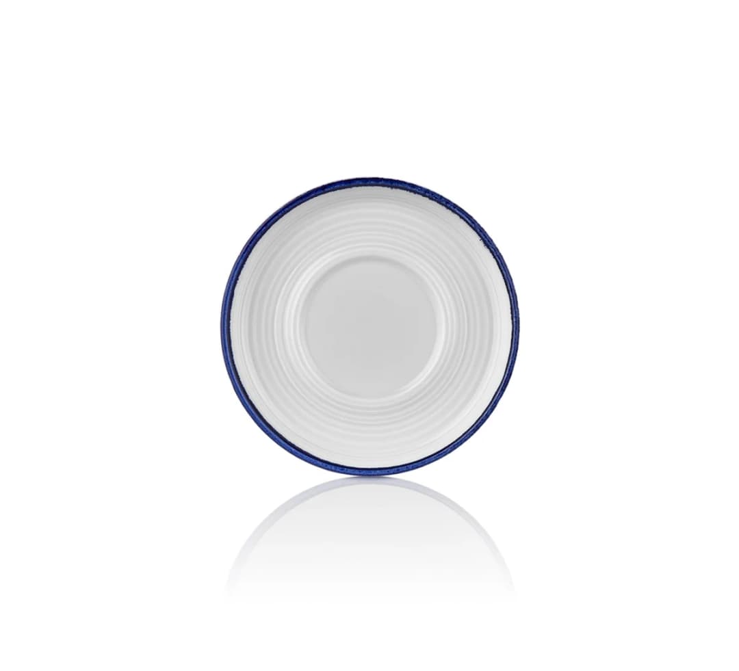 Helix Navy Blue Smooth Cappuccino Fincanı Tabağı 15 cm