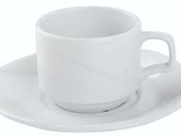 PORLAND TROY BEYAZ TABAKLI KAHVE FİNCANI 90CC