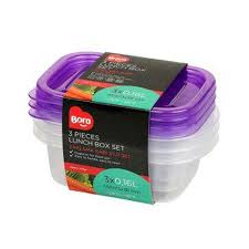 Saklama Kabı Dikdörtgen Mini Sığ 160 ml 3'lü