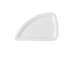 PORLAND WHITE ASYMMETRICAL PLATE 25CM