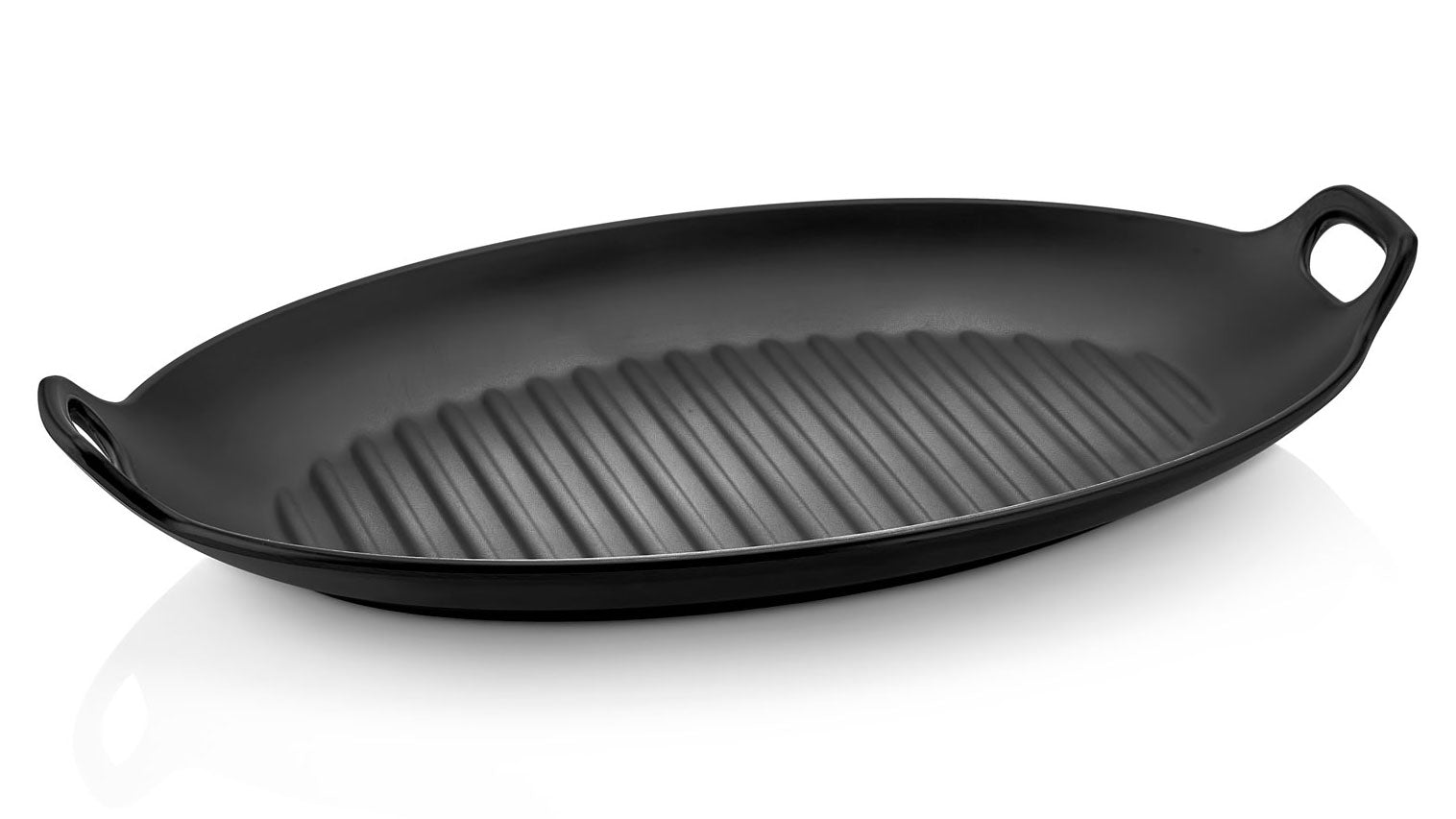 FORMEL OVAL KULPLU KAYIK 27X16 CM SİYAH