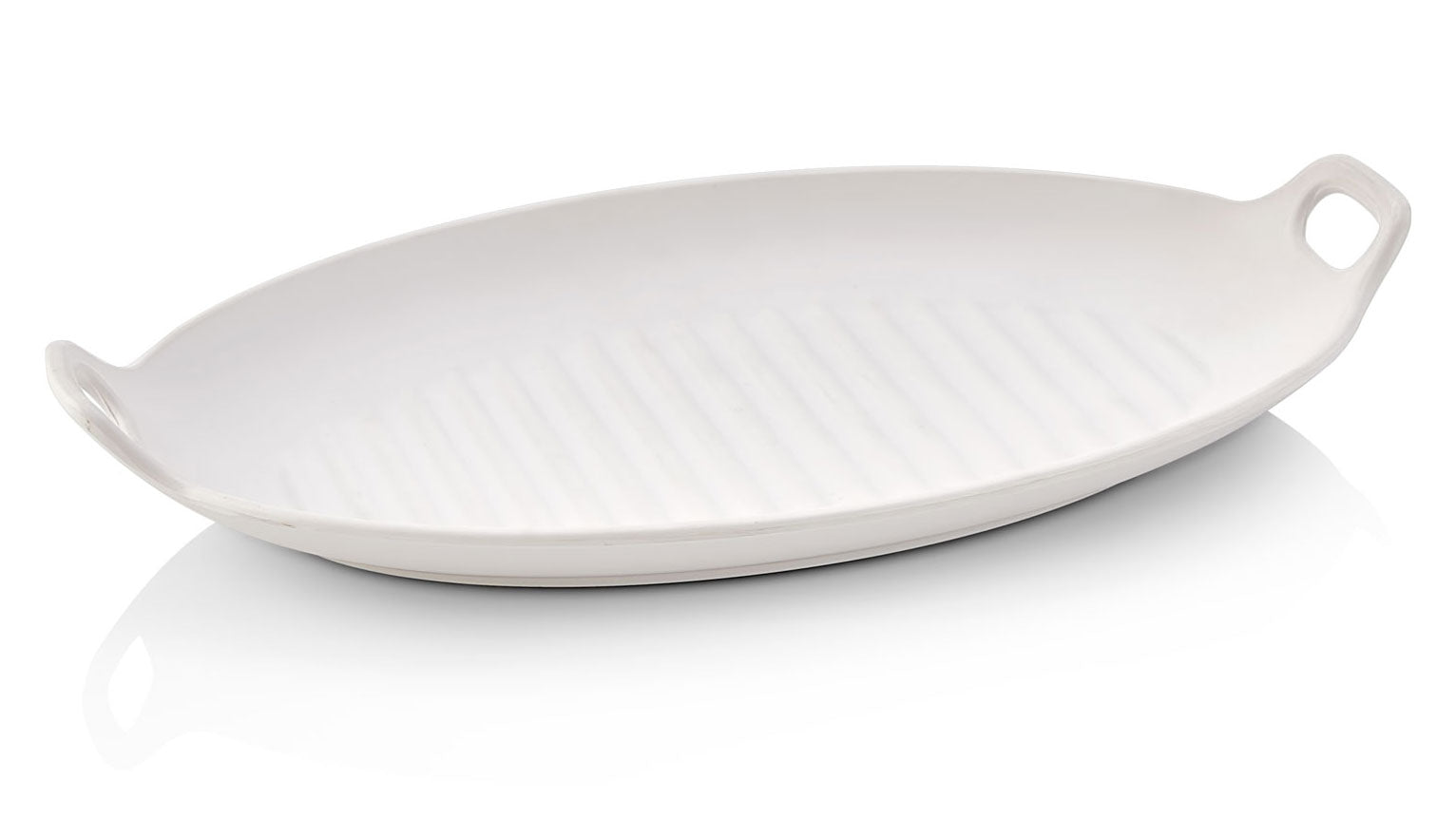 FORMEL OVAL KULPLU KAYIK 27X16 CM BEYAZ