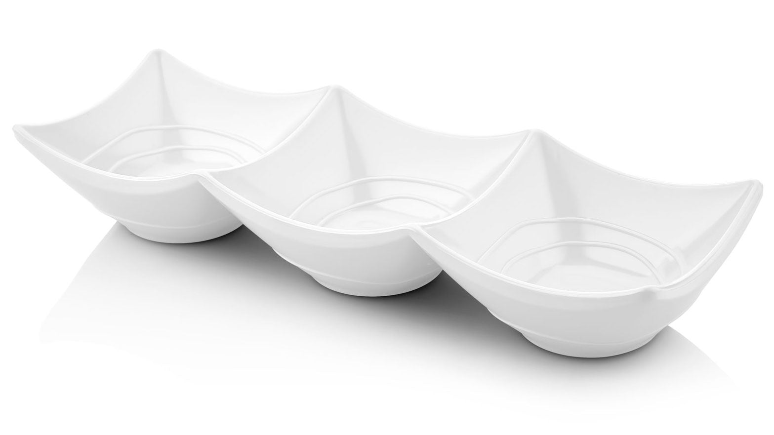 FORMEL 3 GÖZLÜ SOSLUK 24X8CM-H:4CM BEYAZ